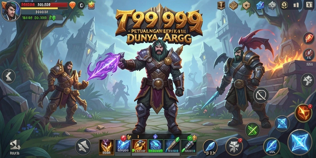 Tampilan gameplay epik T9999 dalam petualangan ARPG.