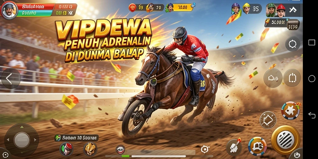 Tangkapan layar utama <strong>VIPDEWA</strong> menampilkan aksi balap yang memukau.